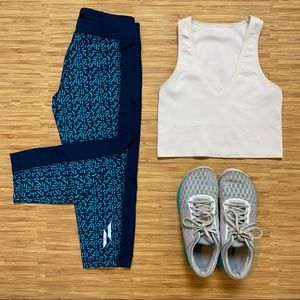 Blue Capri Leggings
